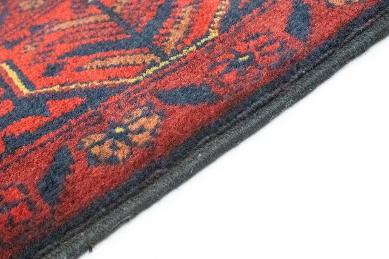 Tappeto corsia Tappeto afgano - Kunduz - 290 x 80 cm - rosso scuro