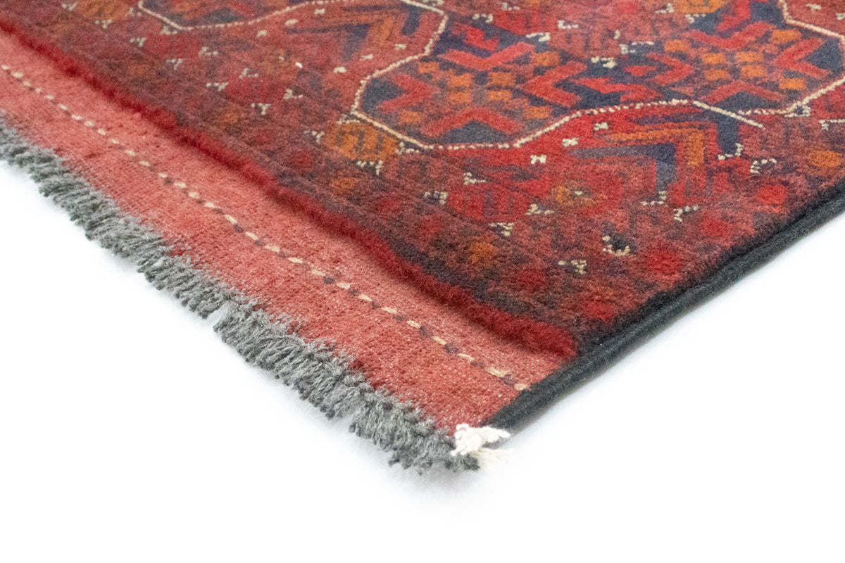 Tappeto corsia Tappeto afgano - Kunduz - 294 x 80 cm - rosso