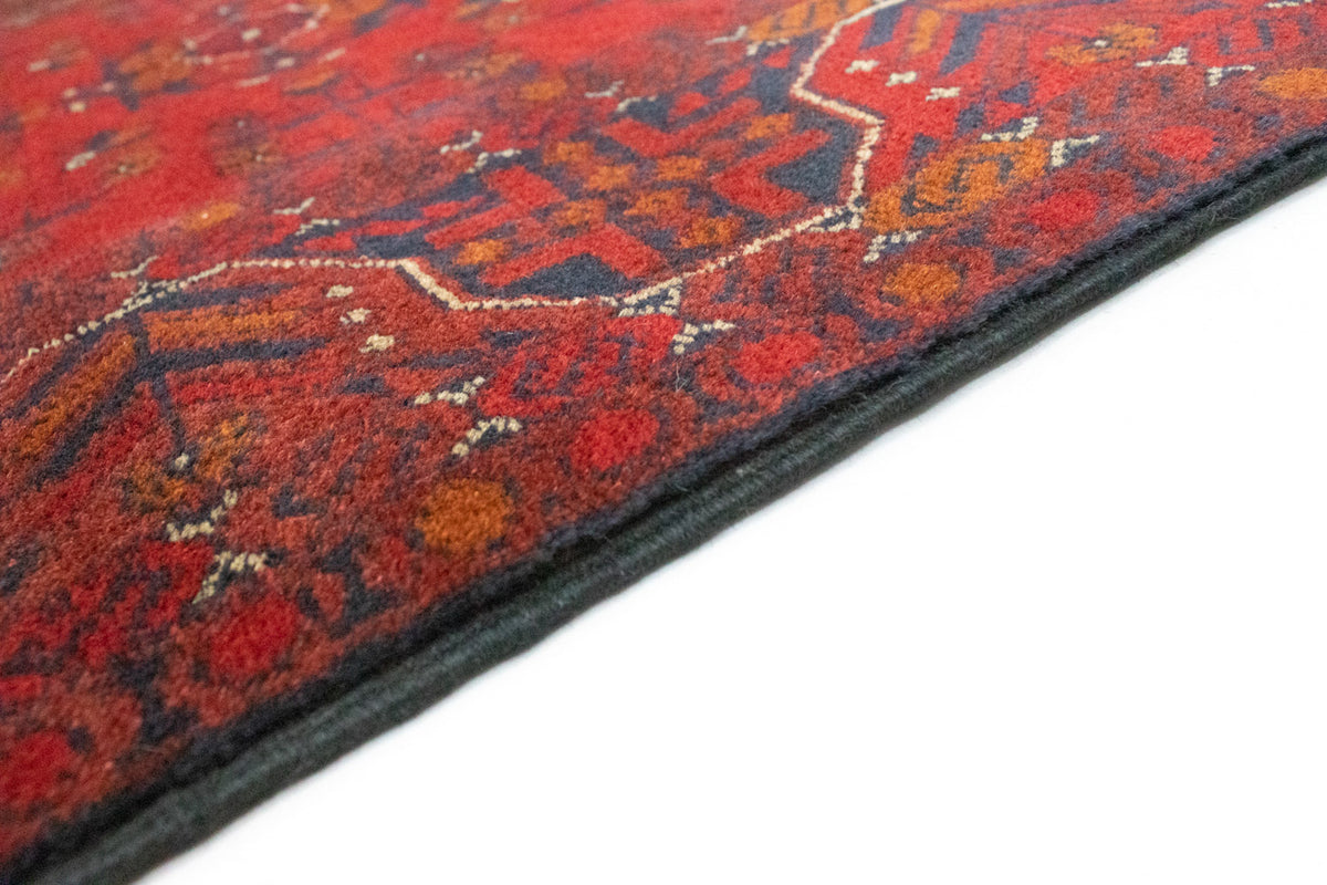 Tappeto corsia Tappeto afgano - Kunduz - 294 x 80 cm - rosso