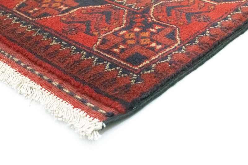 Tappeto corsia Tappeto afgano - Kunduz - 285 x 80 cm - rosso