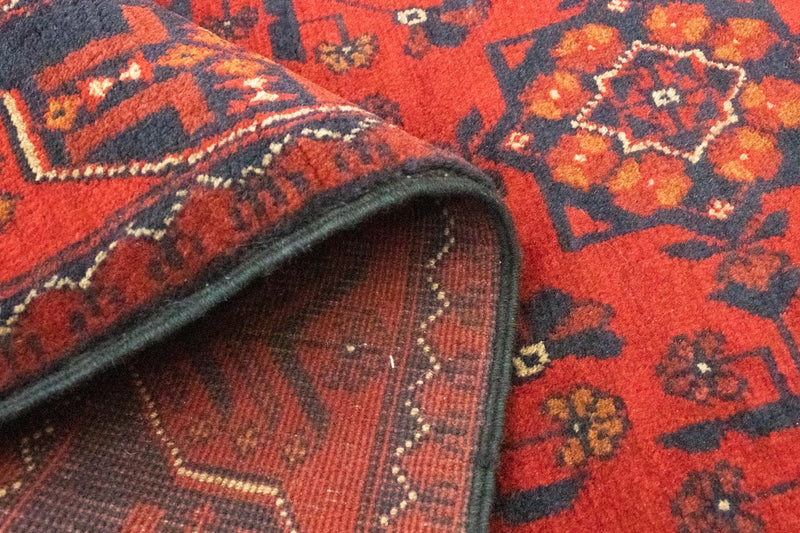Tappeto corsia Tappeto afgano - Kunduz - 285 x 80 cm - rosso