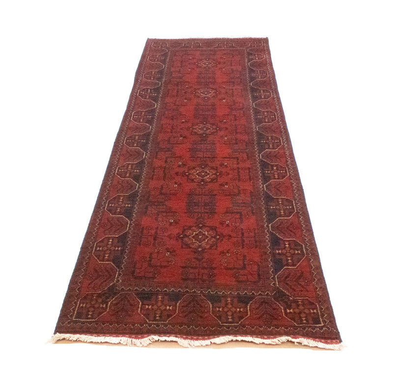 Tappeto corsia Tappeto afgano - Kunduz - 285 x 80 cm - rosso