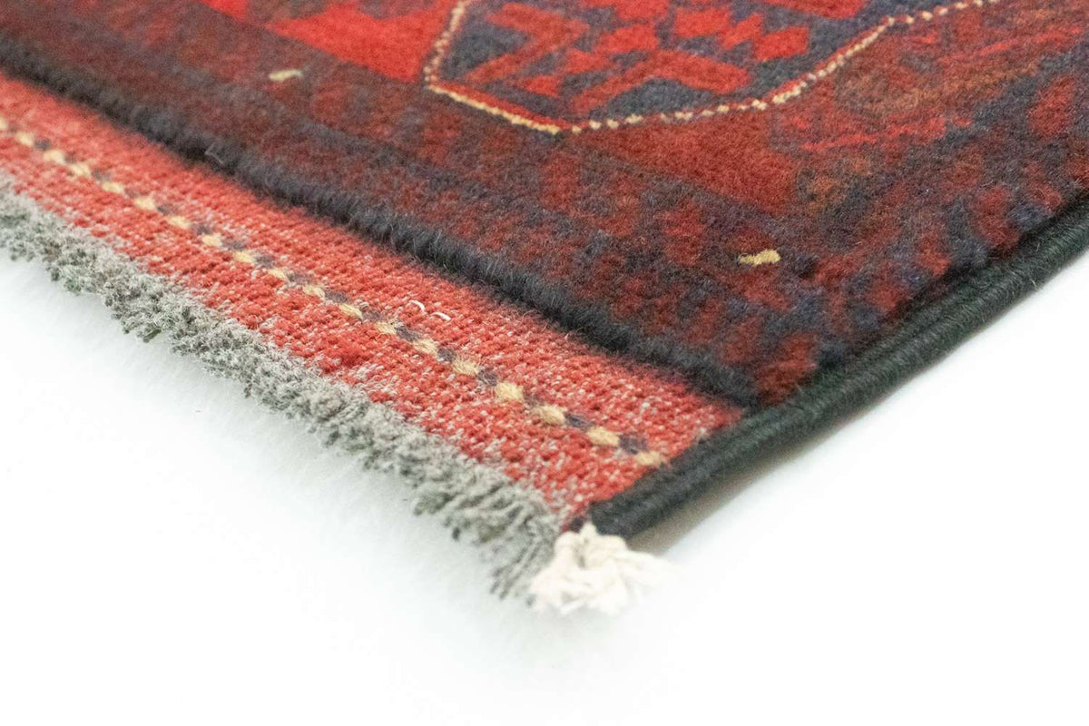 Tappeto corsia Tappeto afgano - Kunduz - 289 x 77 cm - rosso