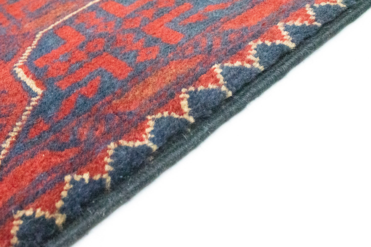 Tappeto corsia Tappeto afgano - Kunduz - 290 x 79 cm - rosso scuro