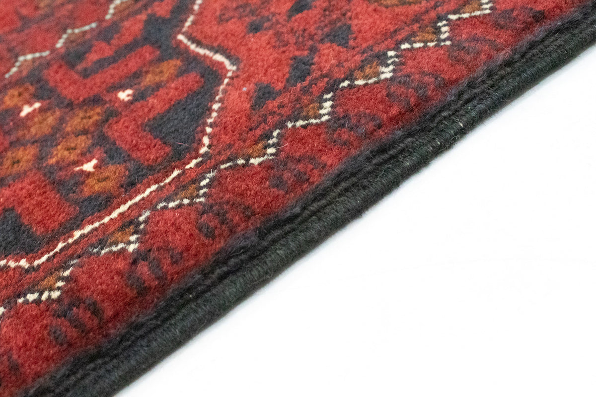 Tappeto corsia Tappeto afgano - Kunduz - 302 x 78 cm - rosso
