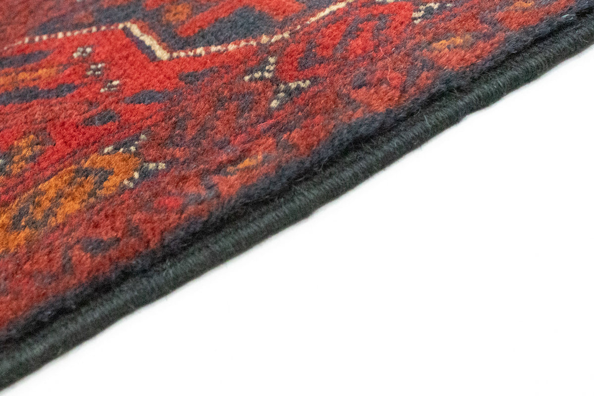 Tappeto corsia Tappeto afgano - Kunduz - 297 x 74 cm - rosso