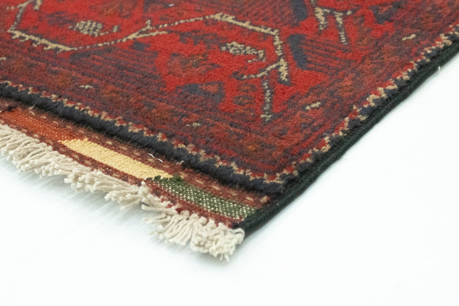 Tappeto afgano - Kunduz - 123 x 75 cm - rosso scuro