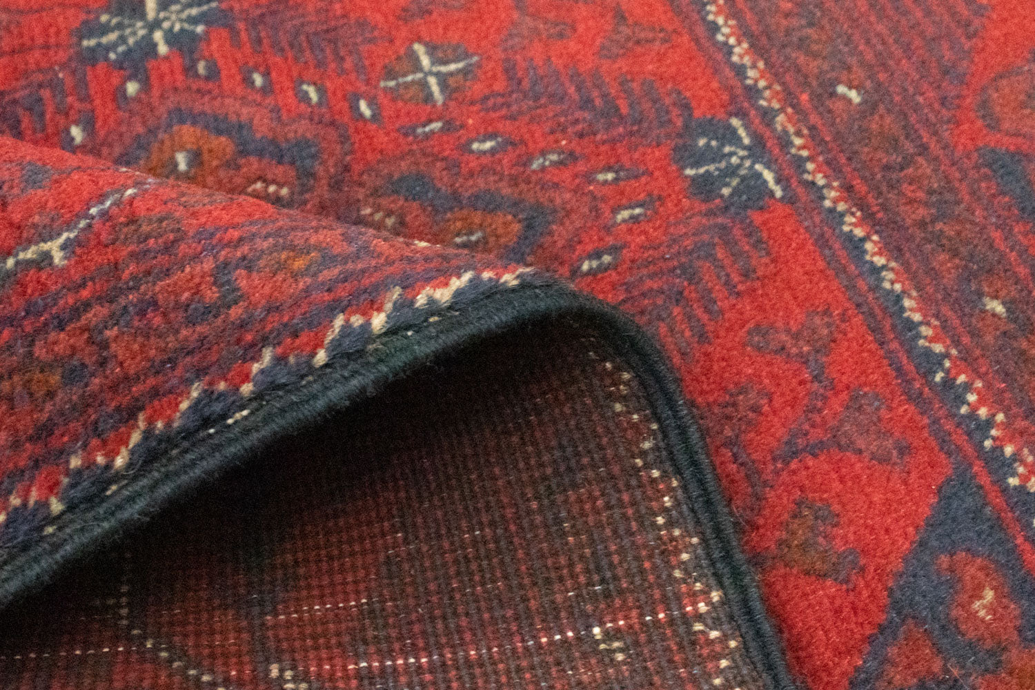 Tappeto afgano - Kunduz - 123 x 75 cm - rosso scuro