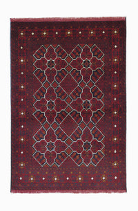 Tappeto afgano - Kunduz - 121 x 82 cm - rosso scuro