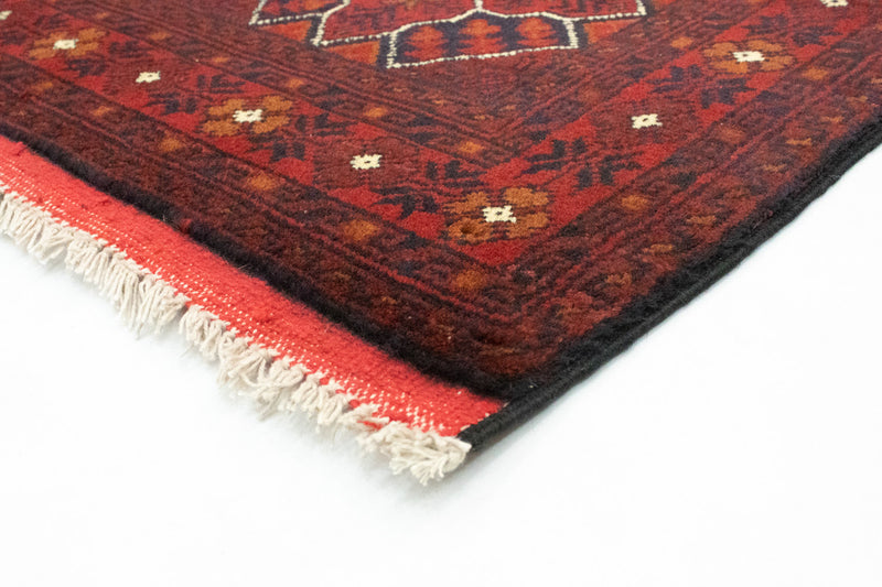 Tappeto afgano - Kunduz - 121 x 82 cm - rosso scuro