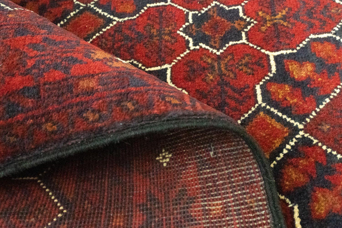 Tappeto afgano - Kunduz - 121 x 82 cm - rosso scuro