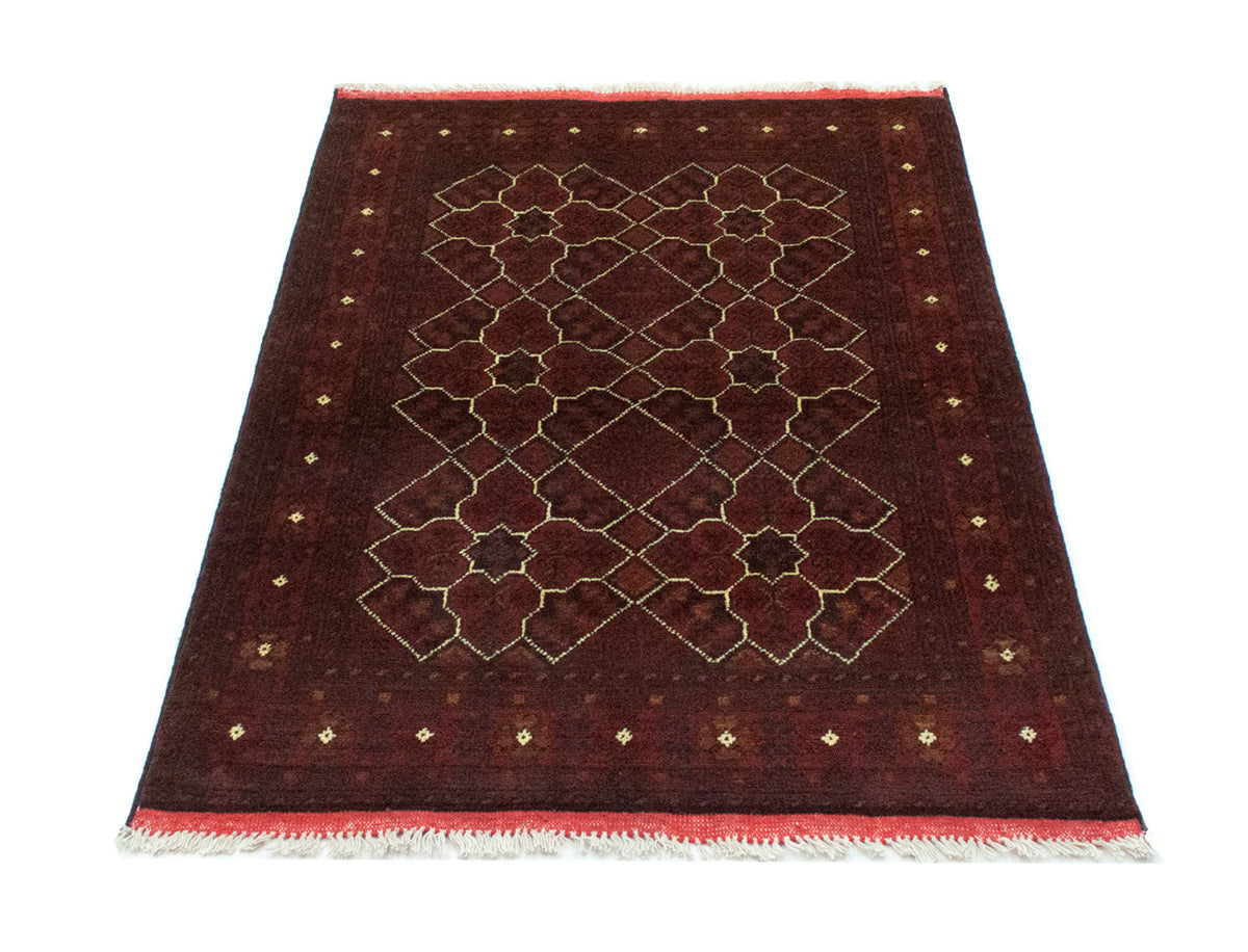 Tappeto afgano - Kunduz - 121 x 82 cm - rosso scuro