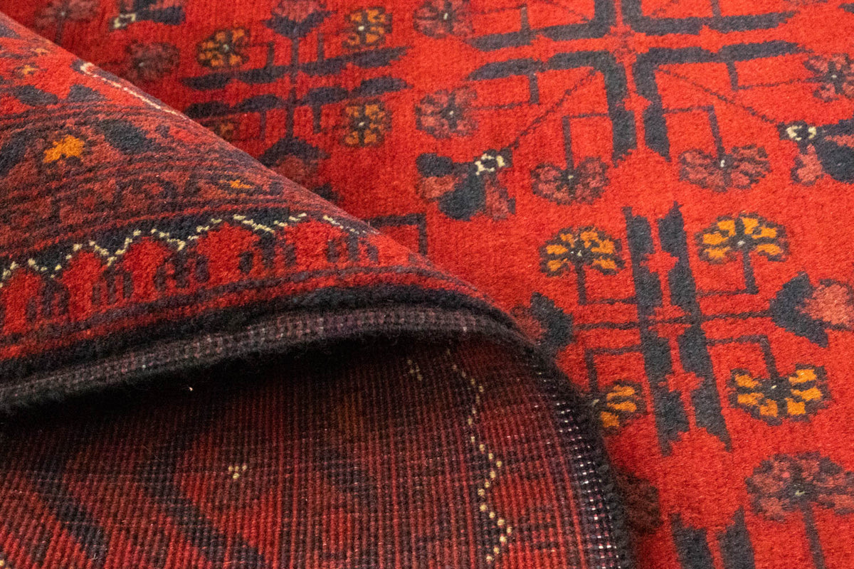 Tappeto afgano - Kunduz - 194 x 147 cm - rosso