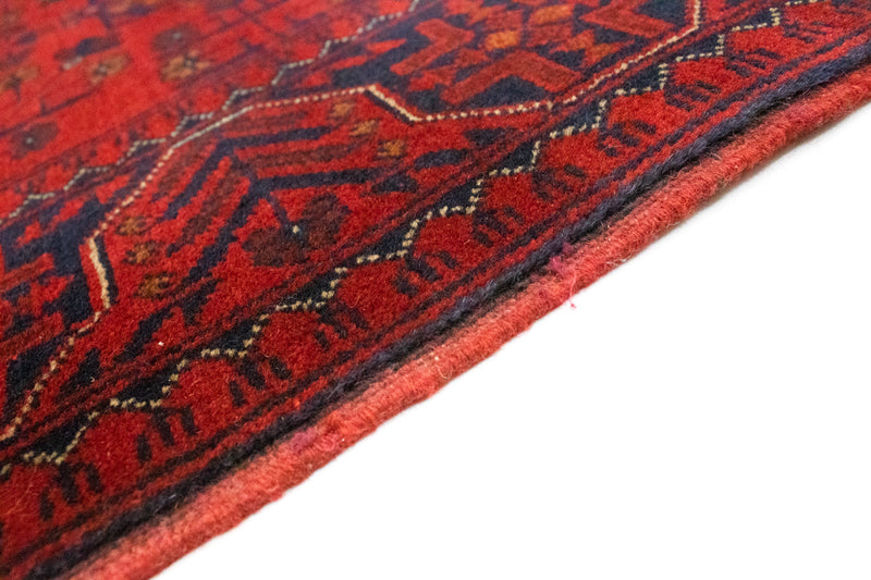 Tappeto afgano - Kunduz - 195 x 154 cm - rosso