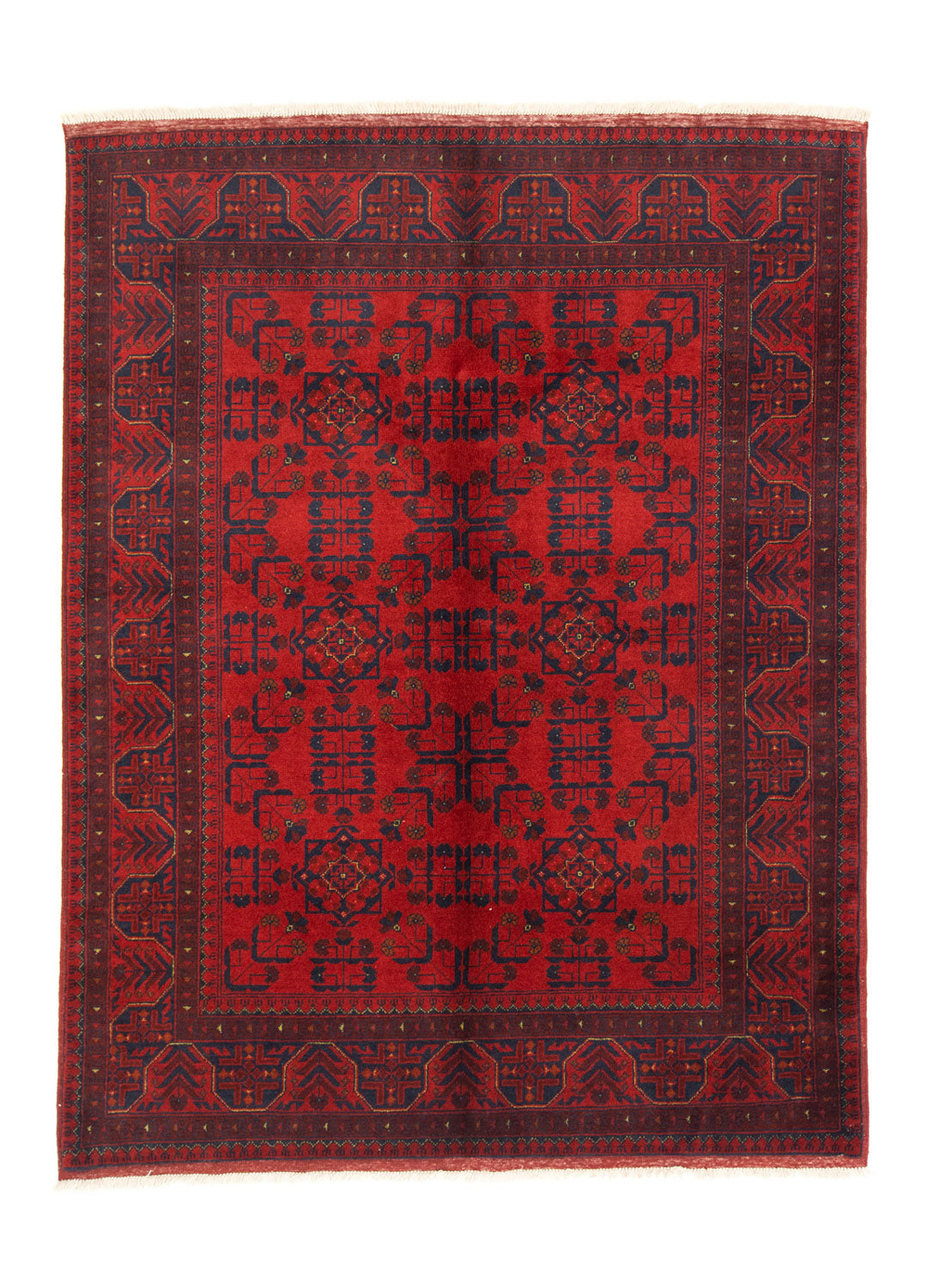 Tappeto afgano - Kunduz - 197 x 151 cm - rosso