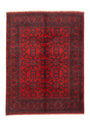 Tappeto afgano - Kunduz - 197 x 151 cm - rosso