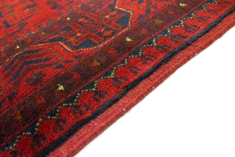 Tappeto afgano - Kunduz - 197 x 151 cm - rosso