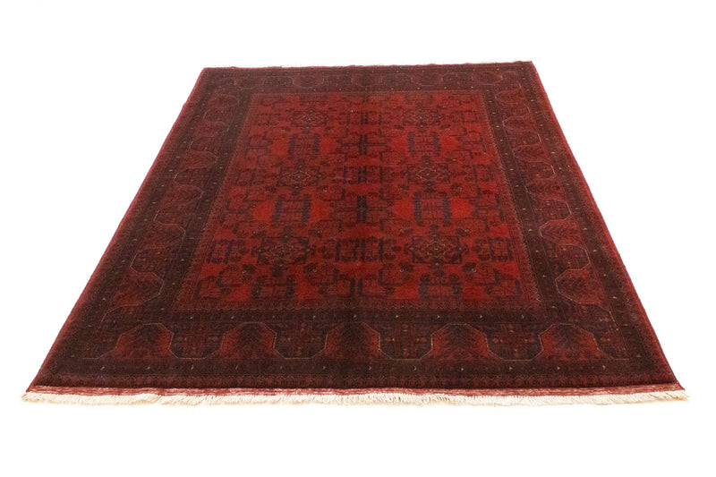 Tappeto afgano - Kunduz - 197 x 151 cm - rosso