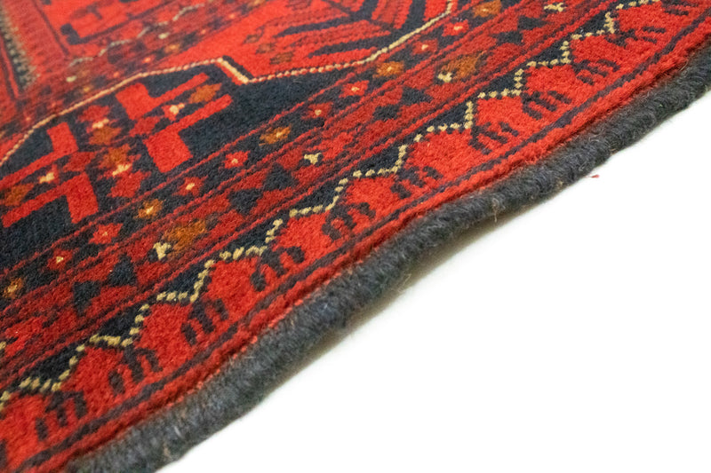 Tappeto afgano - Kunduz - 193 x 151 cm - rosso