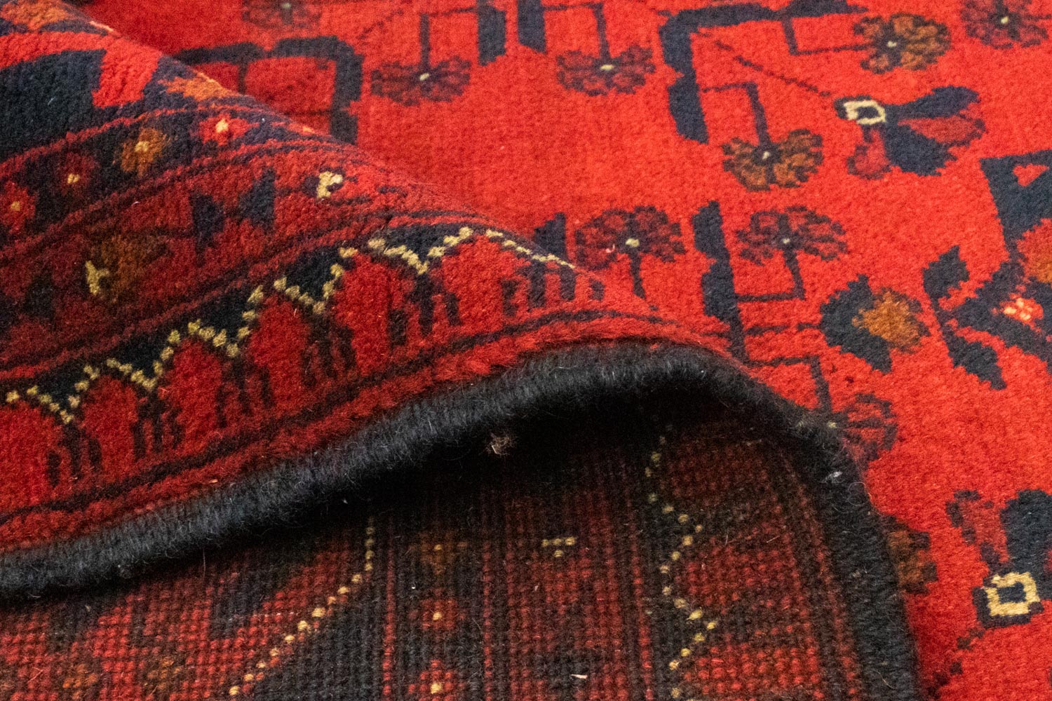 Tappeto afgano - Kunduz - 193 x 151 cm - rosso