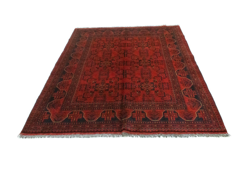 Tappeto afgano - Kunduz - 193 x 151 cm - rosso