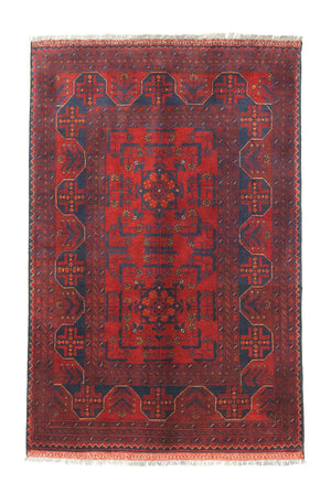 Tappeto afgano - Kunduz - 147 x 97 cm - rosso