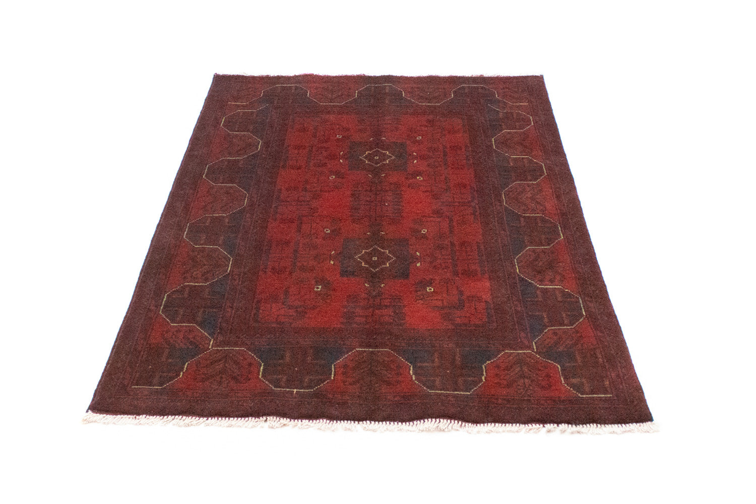 Tappeto afgano - Kunduz - 147 x 97 cm - rosso