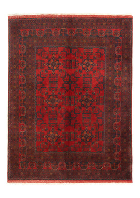 Tappeto afgano - Kunduz - 196 x 151 cm - rosso