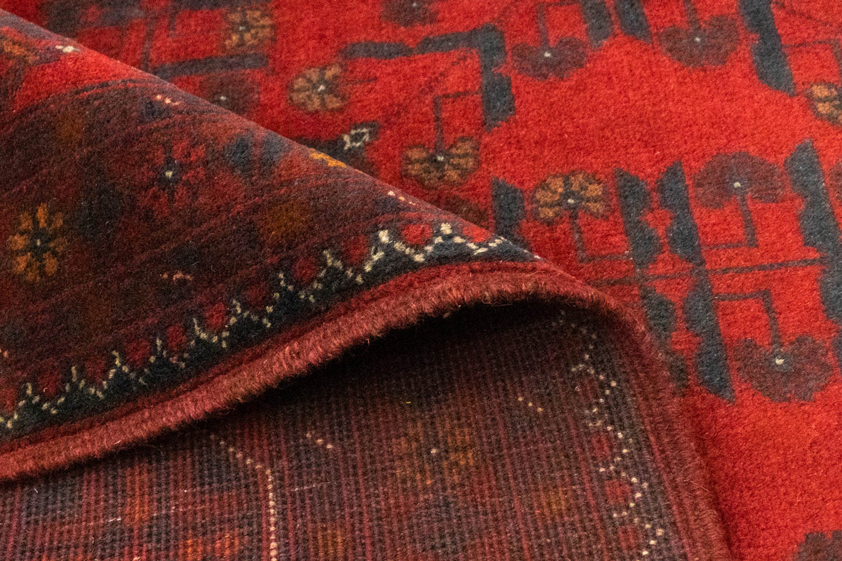 Tappeto afgano - Kunduz - 196 x 151 cm - rosso