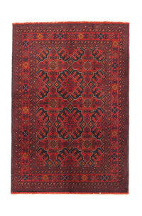 Tappeto afgano - Kunduz - 146 x 99 cm - rosso