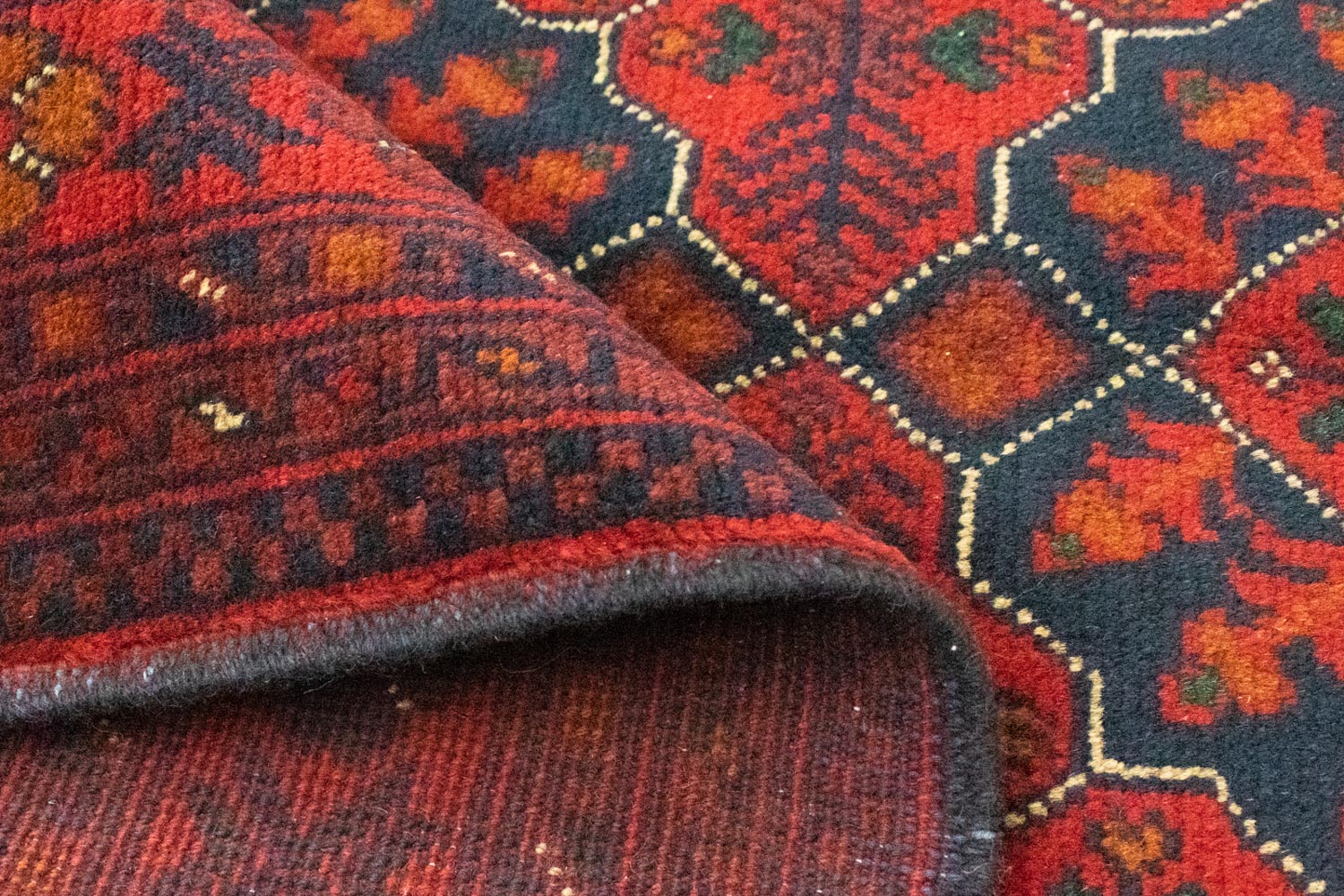 Tappeto afgano - Kunduz - 146 x 99 cm - rosso