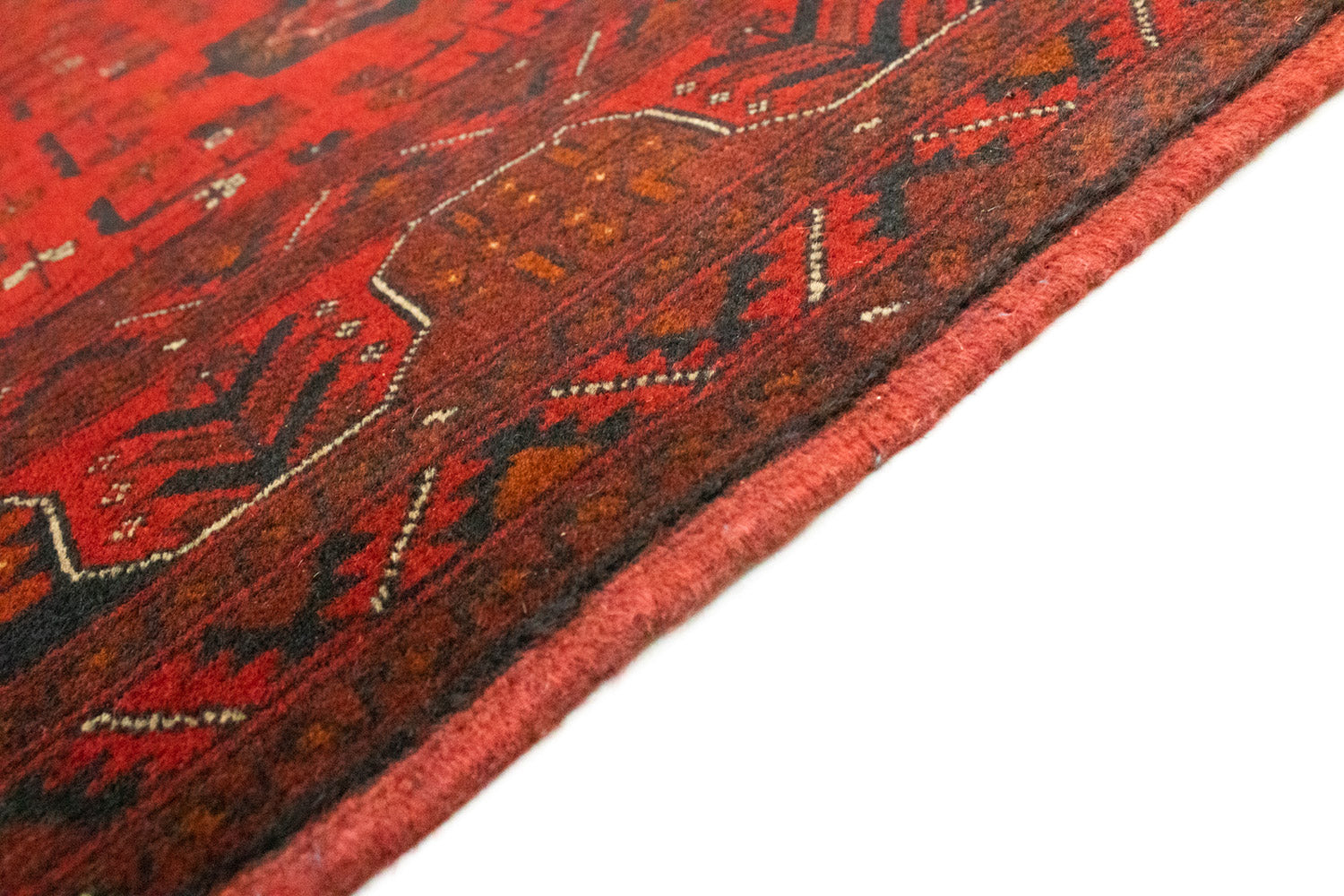 Tappeto afgano - Kunduz - 197 x 149 cm - rosso