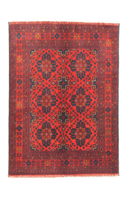 Tappeto afgano - Kunduz - 142 x 103 cm - rosso