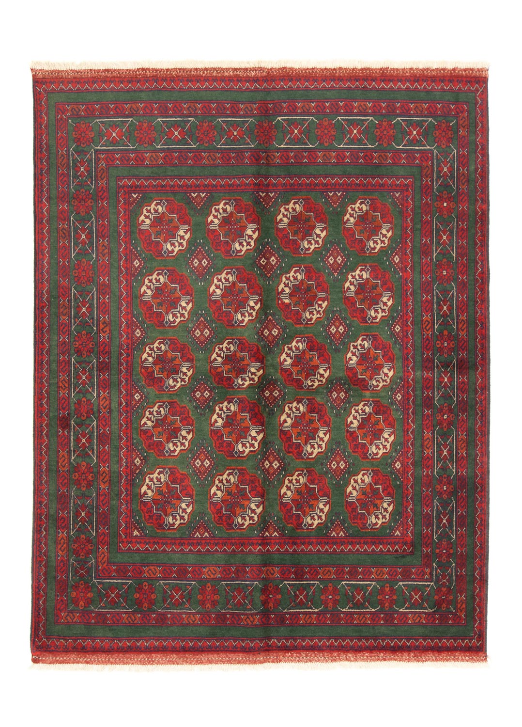 Tappeto afgano - Kunduz - 190 x 150 cm - rosso