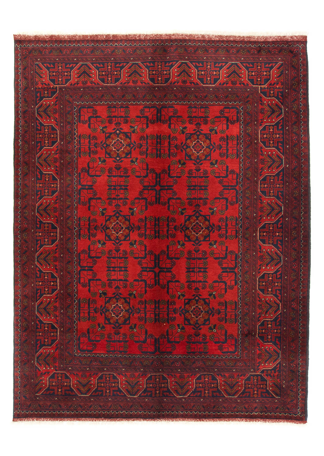 Tappeto afgano - Kunduz - 206 x 149 cm - rosso