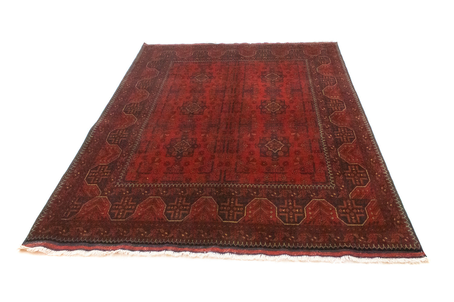 Tappeto afgano - Kunduz - 206 x 149 cm - rosso