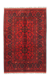 Tappeto afgano - Kunduz - 156 x 105 cm - rosso
