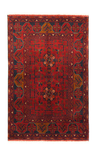 Tappeto afgano - Kunduz - 154 x 100 cm - rosso