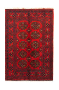 Tappeto afgano - Kunduz - 151 x 102 cm - rosso