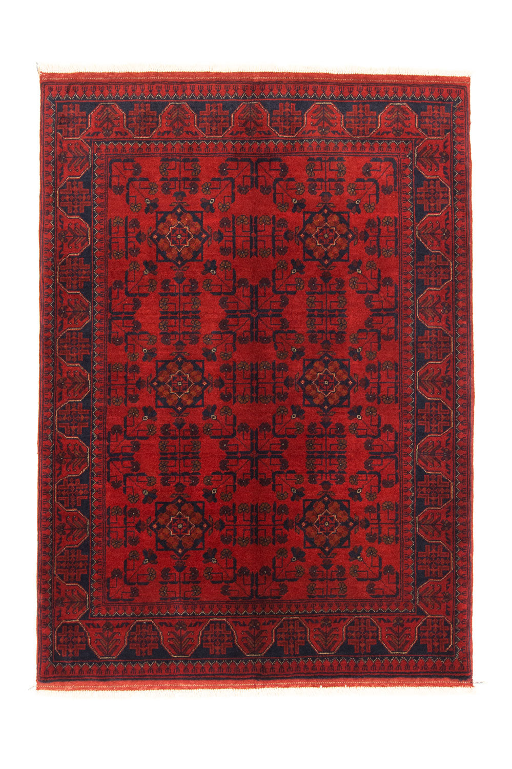 Tappeto afgano - Kunduz - 147 x 105 cm - rosso