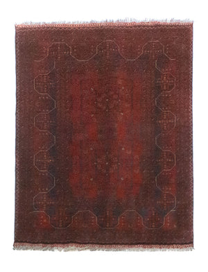 Tappeto afgano - Kunduz - 147 x 100 cm - rosso