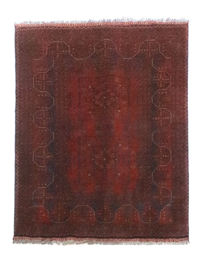Tappeto afgano - Kunduz - 147 x 100 cm - rosso