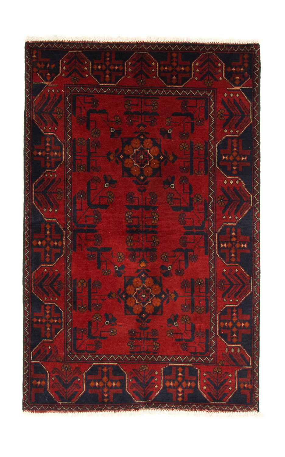 Tappeto afgano - Kunduz - 125 x 83 cm - rosso