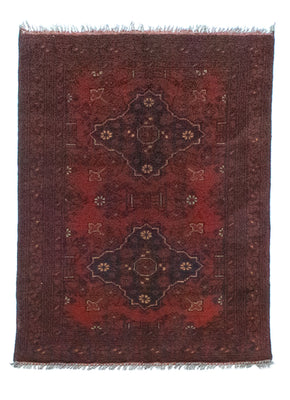 Tappeto afgano - Kunduz - 129 x 73 cm - rosso