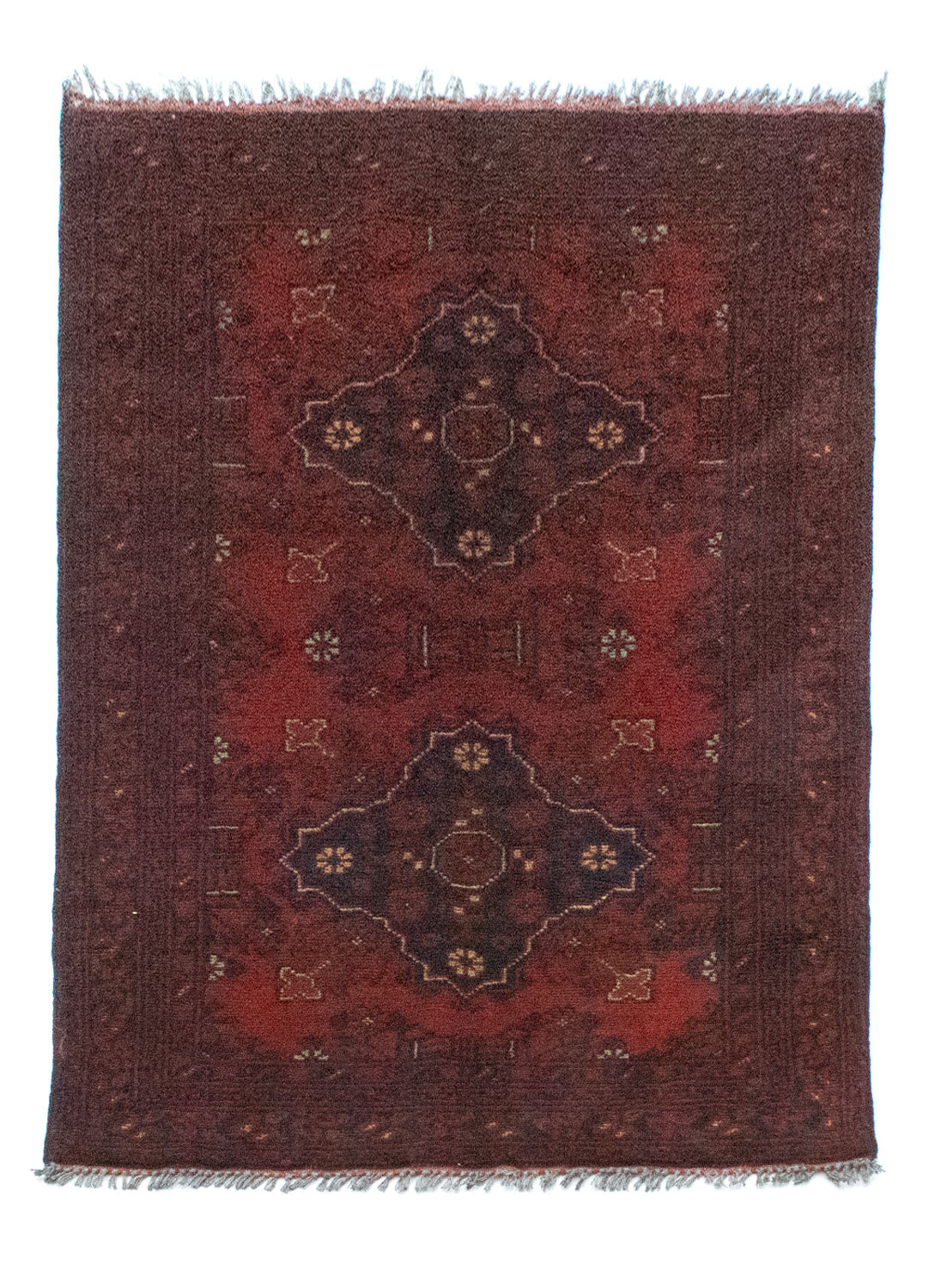 Tappeto afgano - Kunduz - 129 x 73 cm - rosso
