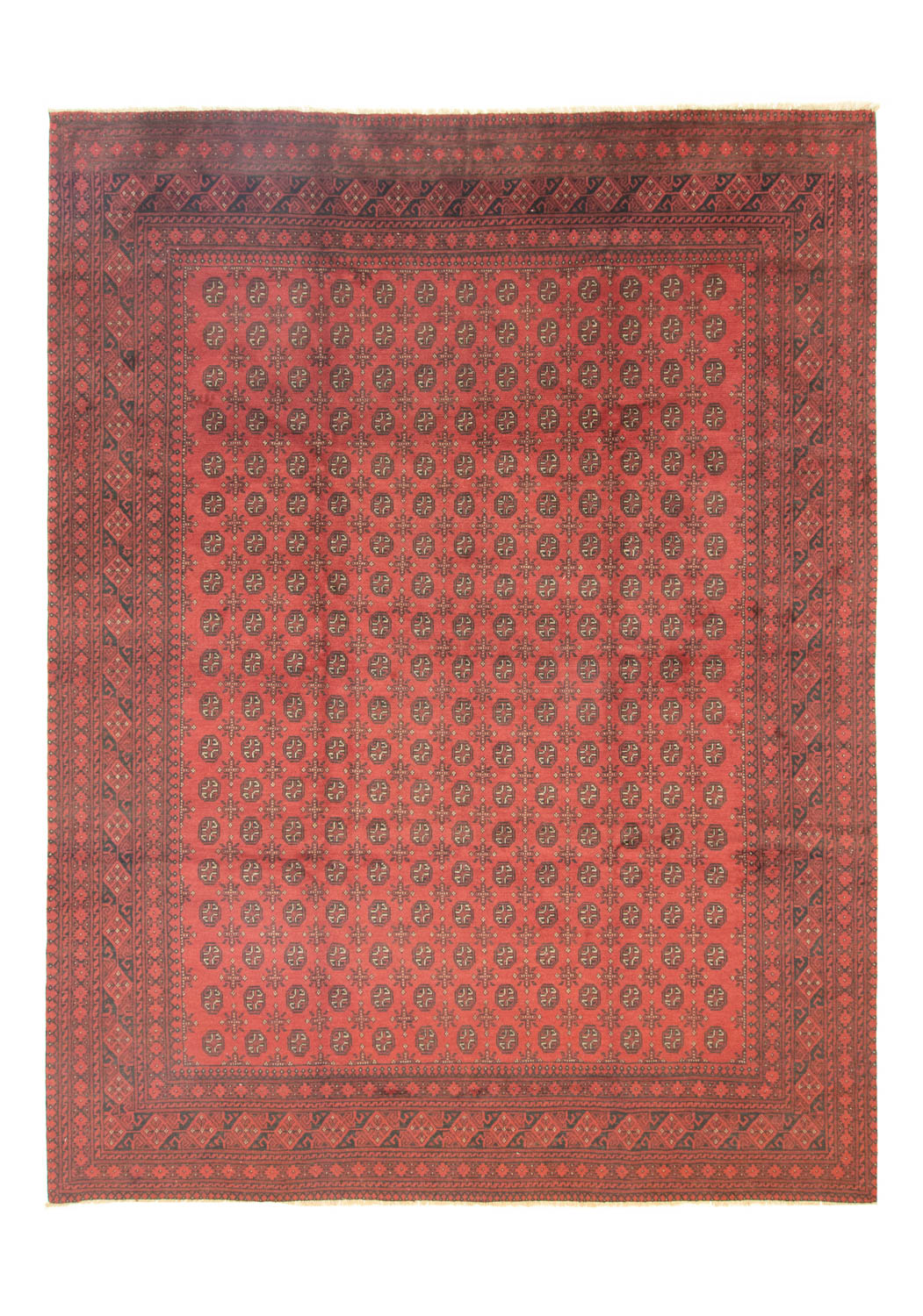 Tappeto afgano - Filpa - 391 x 299 cm - rosso scuro