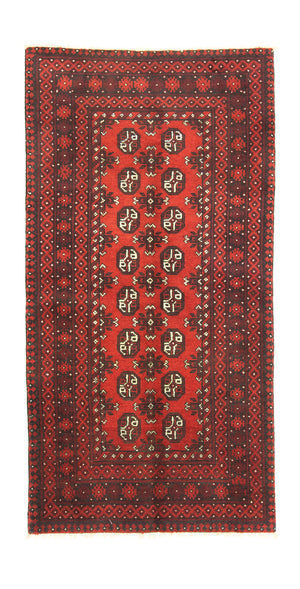Tappeto corsia Tappeto afgano - Filpa - 200 x 100 cm - rosso