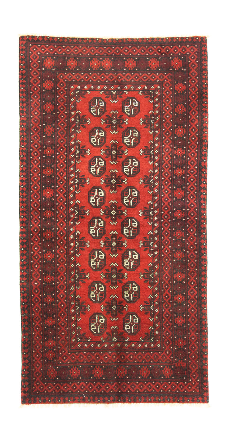 Tappeto corsia Tappeto afgano - Filpa - 200 x 100 cm - rosso