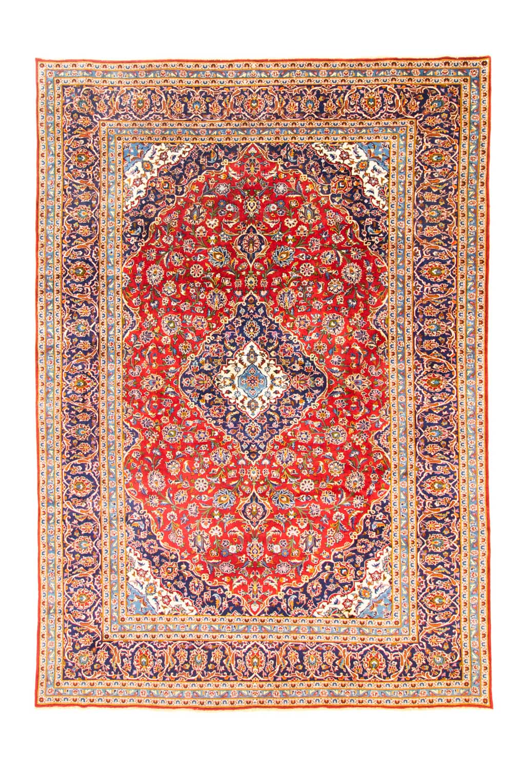Tappeto Persero - Keshan - 362 x 251 cm - rosso scuro