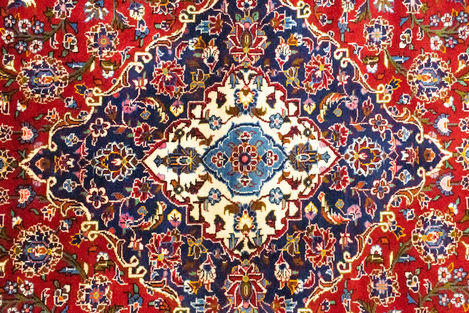 Tappeto Persero - Keshan - 362 x 251 cm - rosso scuro